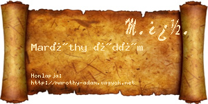Maróthy Ádám névjegykártya