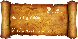 Maróthy Ádám névjegykártya