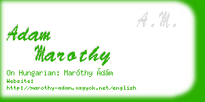 adam marothy business card